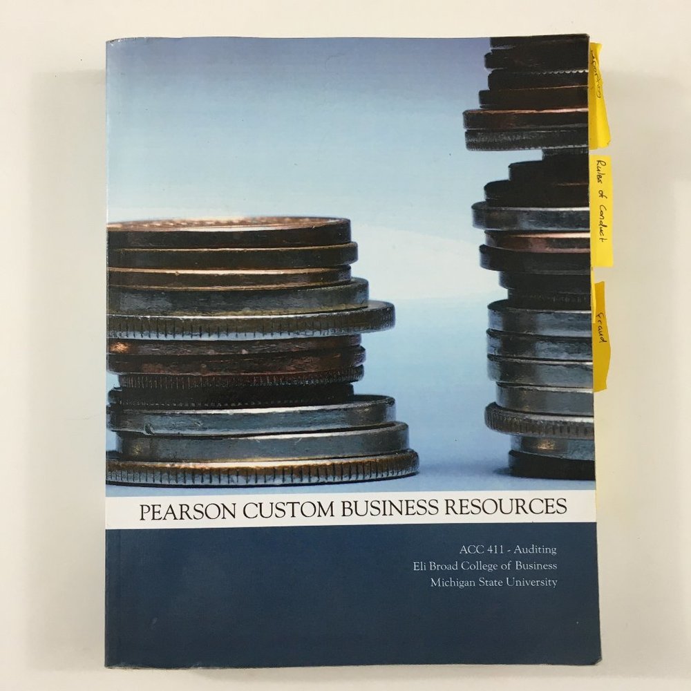 Intermediate Accounting ACC 411 Auditing Pearson Custom Business Resources Book